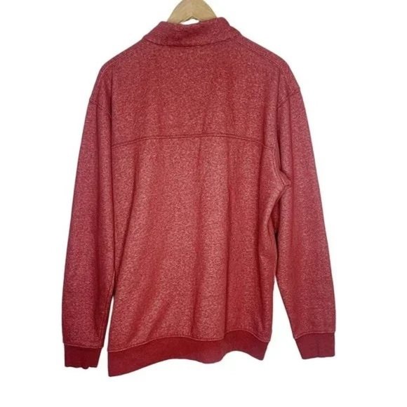 Columbia Red Fluffy Fleece Quarter Zip Durable Pullover High Neck Sweatshirt XL - Picture 2 of 12